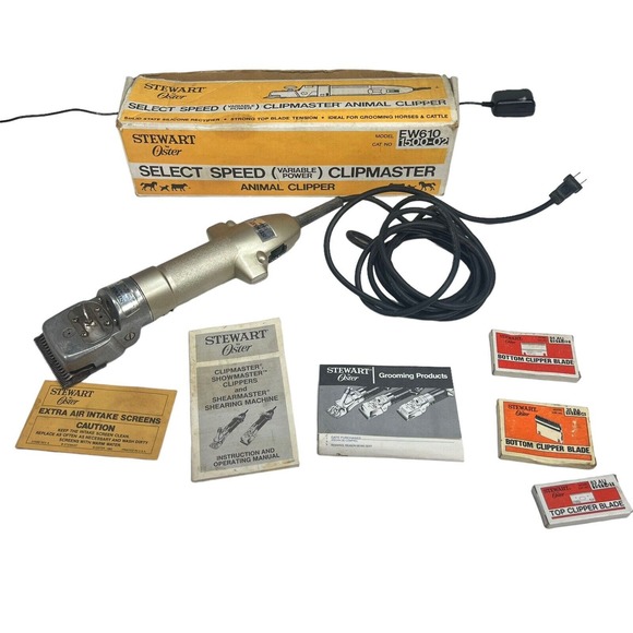 STEWART OSTER CLIPMASTER MODEL 510A LIVESTOCK ANIMAL CLIPPER SHEARS HORSES SHEEP - Picture 1 of 16